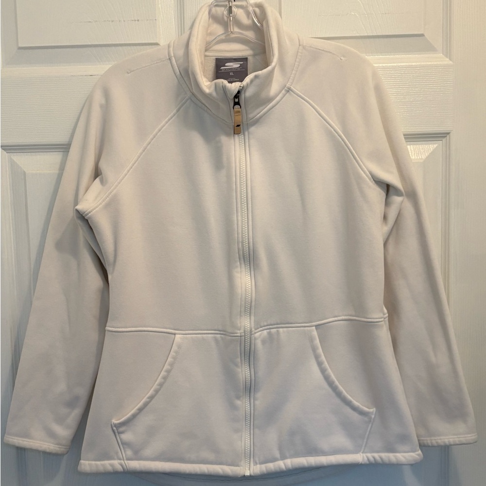 Skechers Women's White Fleece Jacket Size XL
